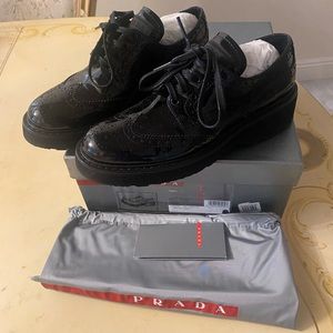 Prada Oxfords Lace-up Loafers Authentic